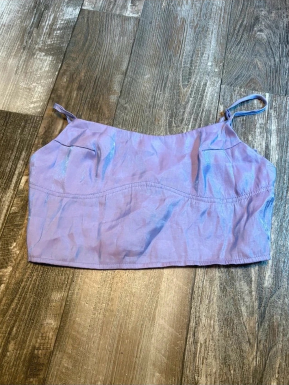 SHEIN Lilac Spaghetti Strap Crop Top